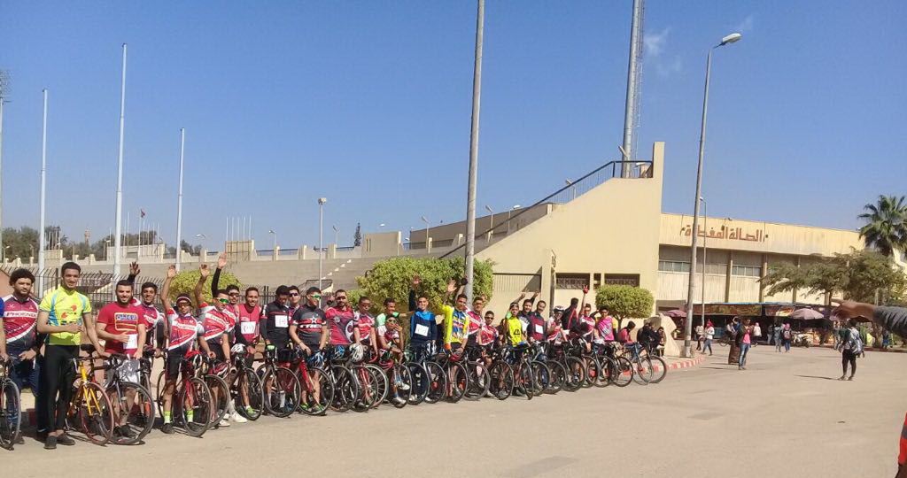 مارثون لرياضة الجرى والدراجات بجامعة المنصورة