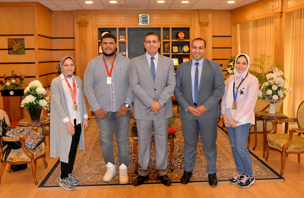 President of Mansoura University honors the winner students of the African Judo Championship