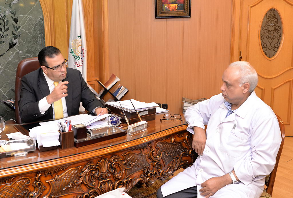 The President of Mansoura University follows up the new liver transplantation building