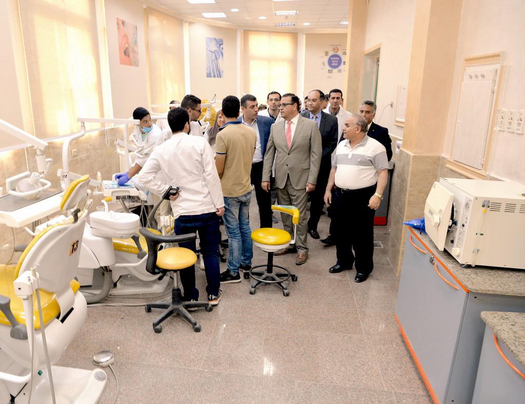 President of Mansoura University inspects the new expansions and the developments of the Faculty of Dentistry