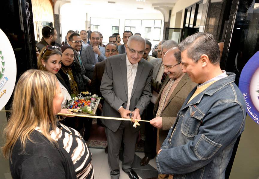 Opening of the charity exhibition for students at Mansoura University