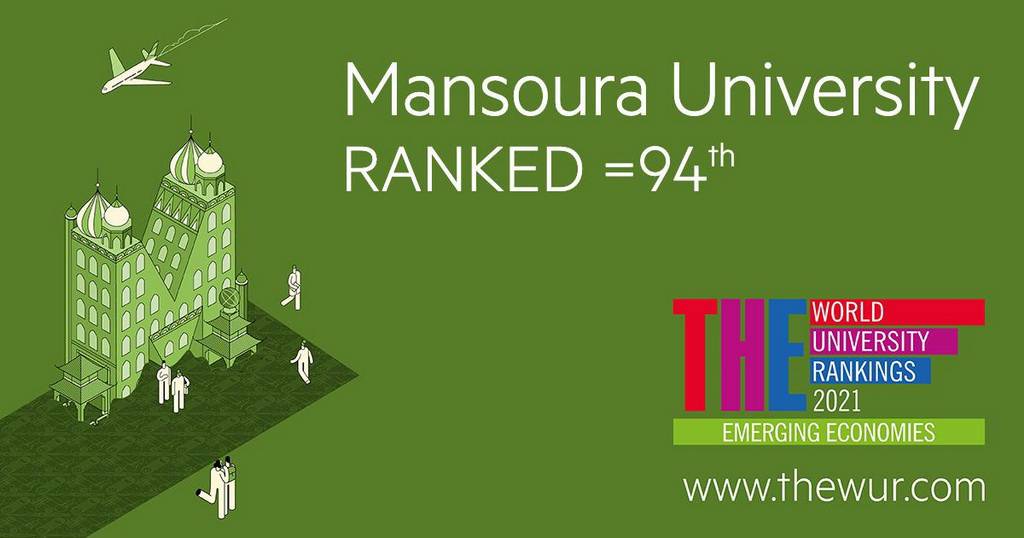 Mansoura University is Ranked among the Best 100 World Universities according to THE Emerging Economics University Rankings 2021