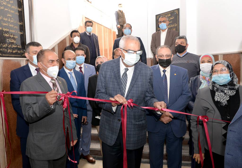 The President of Mansoura University inaugurates the processes of developing and modernizing a number of educational units at the Faculty of Commerce