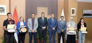 Mansoura University Council honors the winning team representing Egypt in the Huawei International Competition for Information and Communication Technology 2022-2023