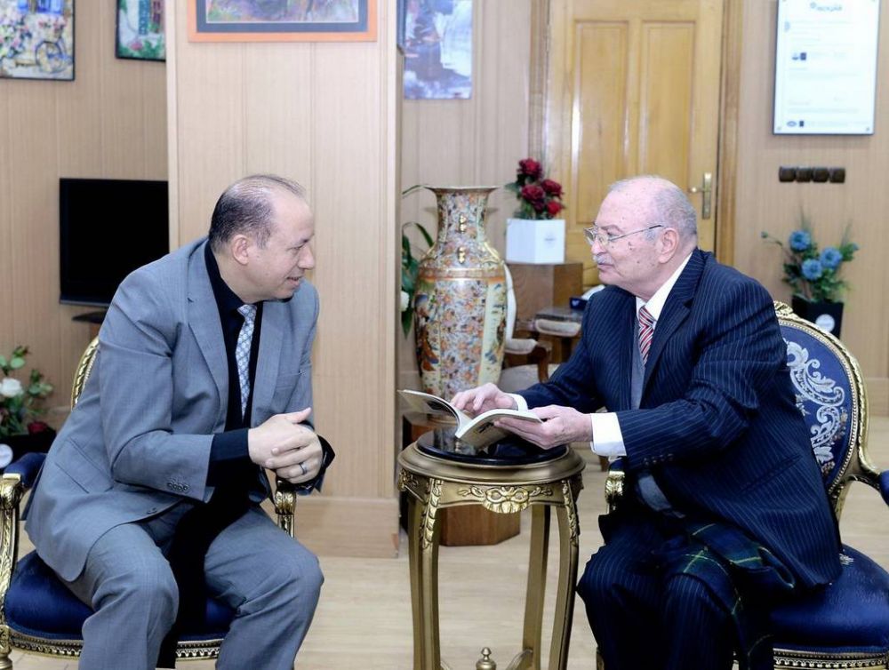 زيارة الأستاذ الدكتور أحمد أمين حمزة لرئيس جامعة المنصورة