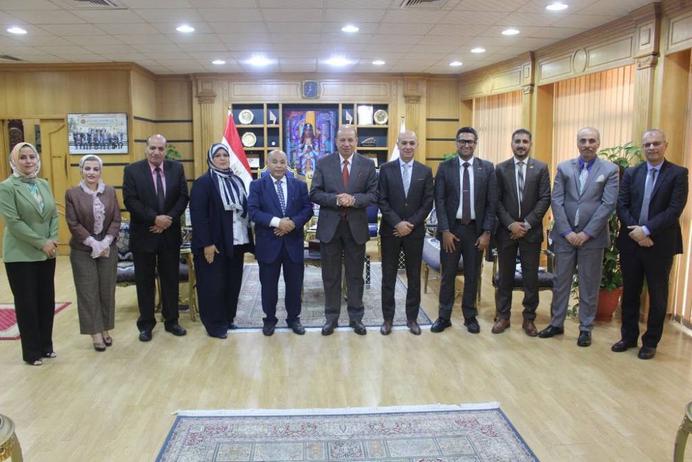 رئيس جامعة المنصورة يستقبل الملحق الثقافي الليبي لتعزيز سُبُل التعاون